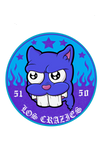 Fire Crazy Mascot Sticker