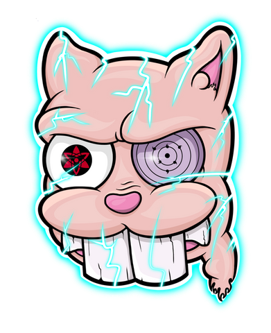 Power Eyes Mascot Sticker